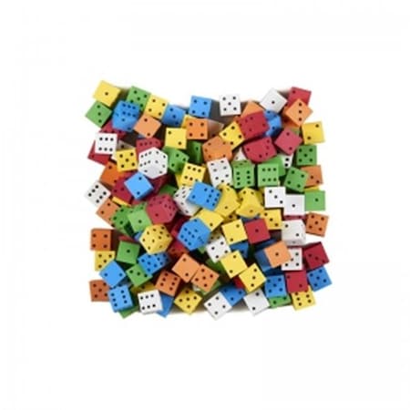 Teacher&Apos;S Aid 16mm Spot Foam Dice - Assorted Color; 200 Count TE1539219